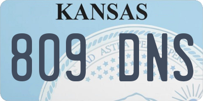 KS license plate 809DNS