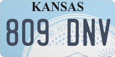 KS license plate 809DNV