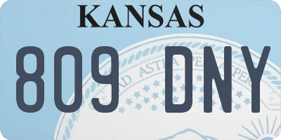 KS license plate 809DNY