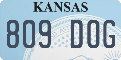 KS license plate 809DOG