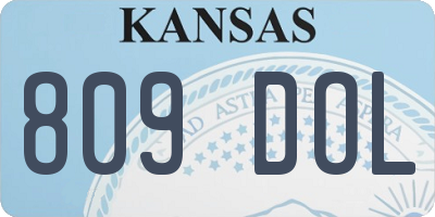 KS license plate 809DOL