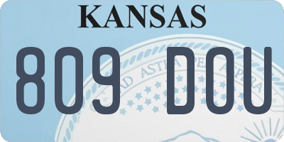 KS license plate 809DOU