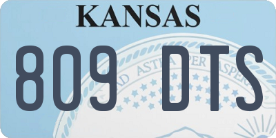KS license plate 809DTS