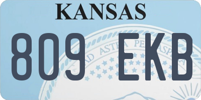KS license plate 809EKB