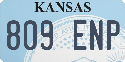 KS license plate 809ENP
