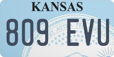 KS license plate 809EVU