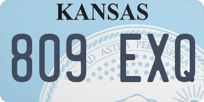KS license plate 809EXQ