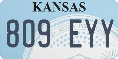 KS license plate 809EYY
