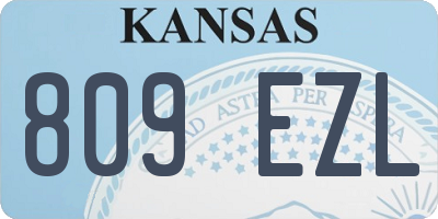 KS license plate 809EZL