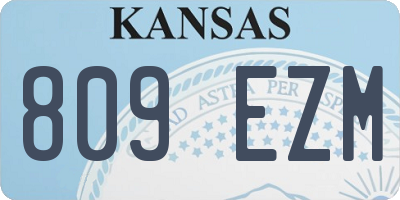 KS license plate 809EZM