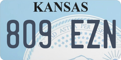 KS license plate 809EZN