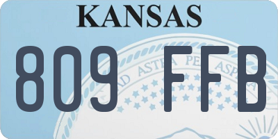 KS license plate 809FFB