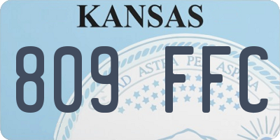 KS license plate 809FFC