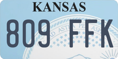 KS license plate 809FFK