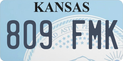 KS license plate 809FMK