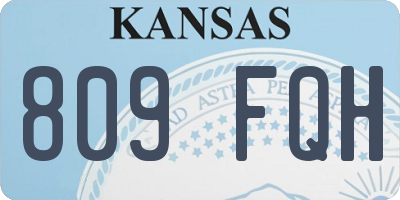 KS license plate 809FQH