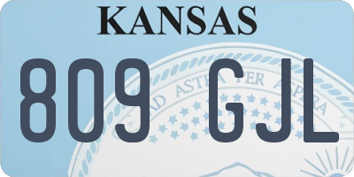 KS license plate 809GJL