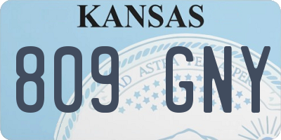 KS license plate 809GNY