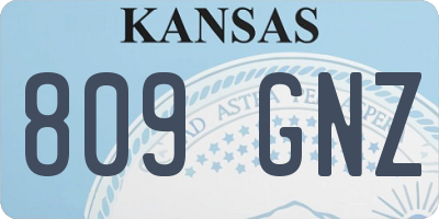 KS license plate 809GNZ