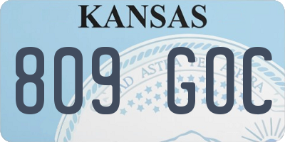KS license plate 809GOC
