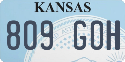 KS license plate 809GOH