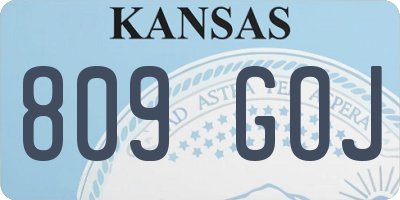 KS license plate 809GOJ