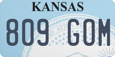 KS license plate 809GOM