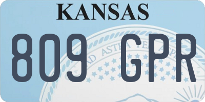 KS license plate 809GPR