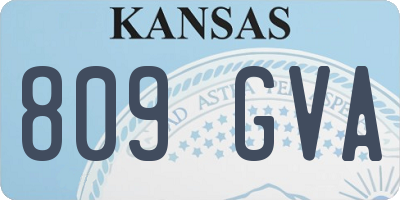 KS license plate 809GVA
