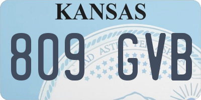 KS license plate 809GVB