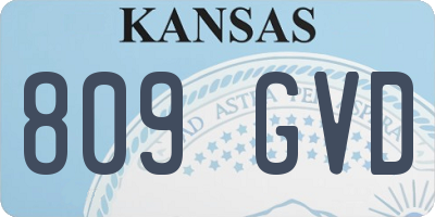 KS license plate 809GVD
