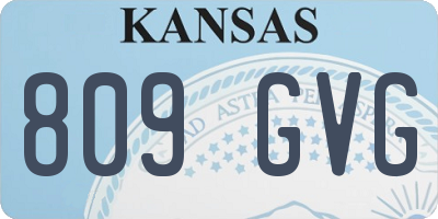 KS license plate 809GVG