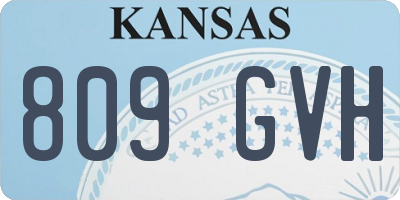 KS license plate 809GVH