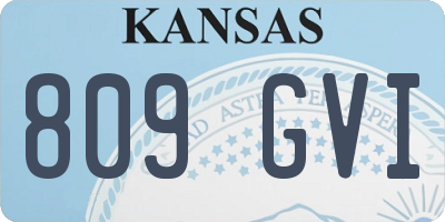 KS license plate 809GVI