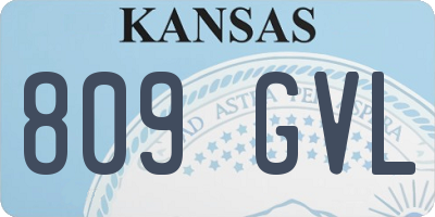 KS license plate 809GVL