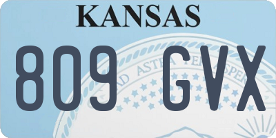 KS license plate 809GVX