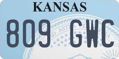 KS license plate 809GWC