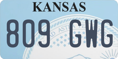 KS license plate 809GWG