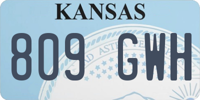 KS license plate 809GWH