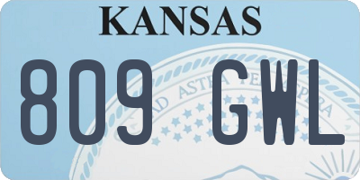 KS license plate 809GWL