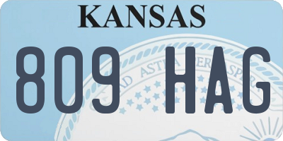 KS license plate 809HAG