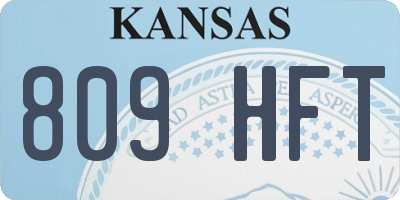 KS license plate 809HFT