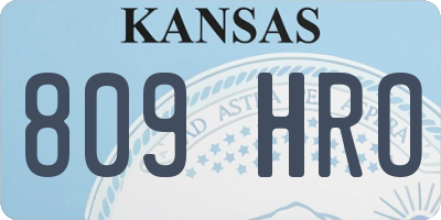 KS license plate 809HRO