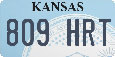KS license plate 809HRT