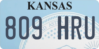 KS license plate 809HRU