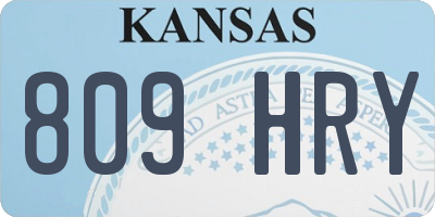 KS license plate 809HRY