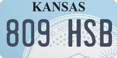 KS license plate 809HSB