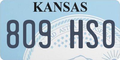 KS license plate 809HSO