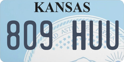 KS license plate 809HUU