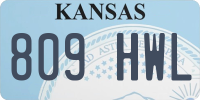 KS license plate 809HWL